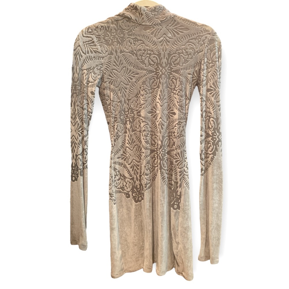 Free People - Dress XS, Silver Velvet & Mesh